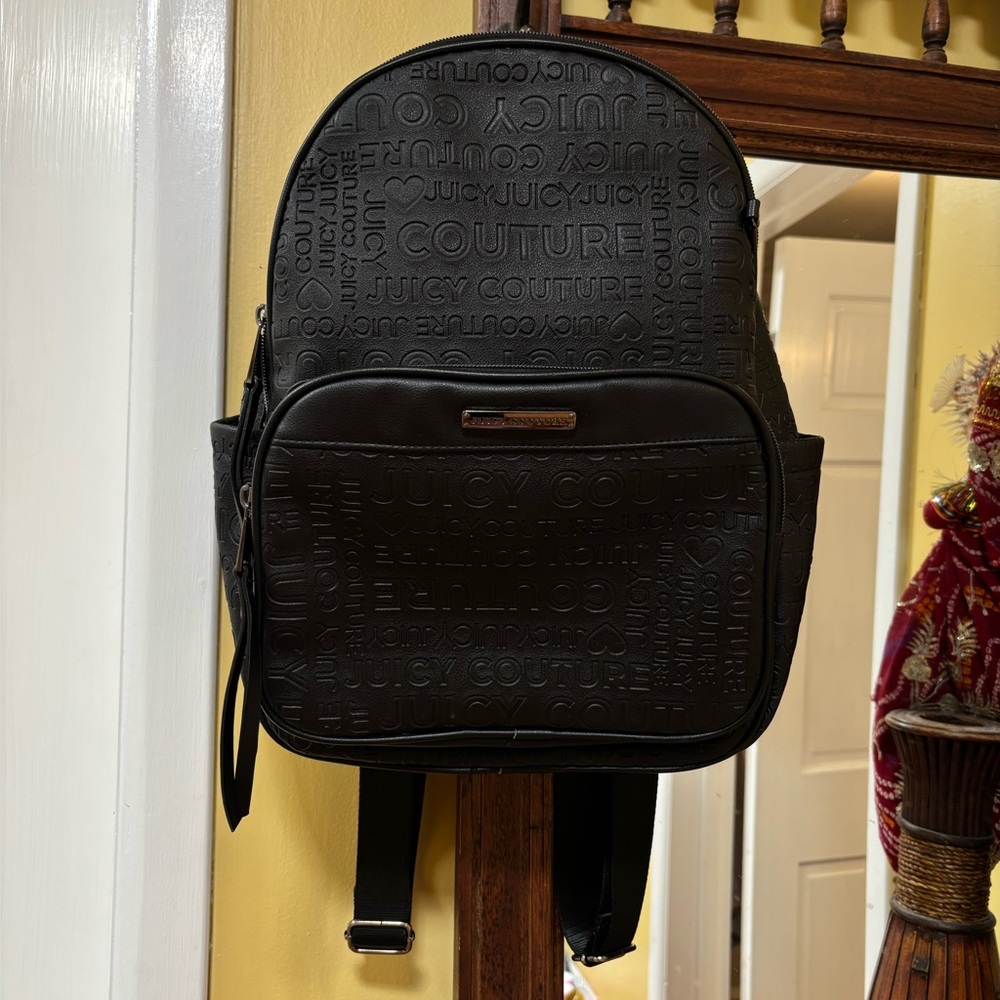 Juicy Couture Embossed Black Backpack